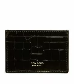 TOM FORD Aligator Card Holder BLK BLK Cardholders