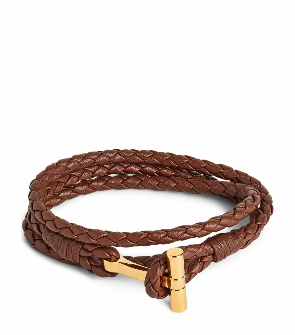 TOM FORD Braided Leather Bracelet TAG Bracelets 1 TOM FORD Braided Leather Bracelet TAG Bracelets