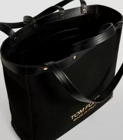 TOM FORD Canvas T Screw Tote Bag C9203 Top Handle Bags -TOM FORD Shop tom ford canvas t screw tote bag 16454898 31894461 1000