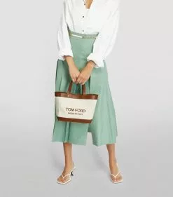 TOM FORD Canvas T Screw Tote Bag C7713 Tote Bags -TOM FORD Shop tom ford canvas t screw tote bag 17291747 35343718 1000