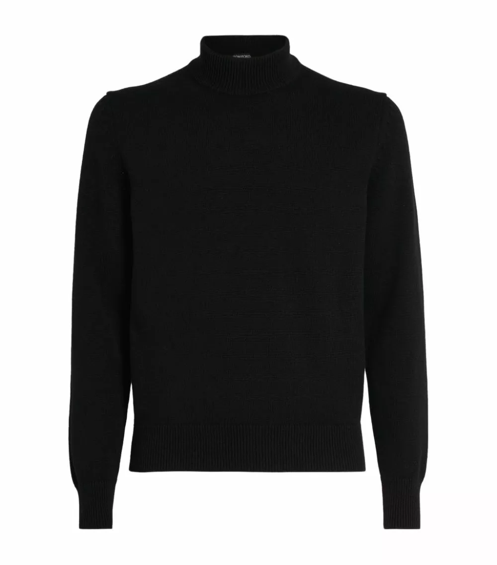 TOM FORD Cashmere Rollneck Sweater 001 BLK SLD Jumpers 1 TOM FORD Cashmere Rollneck Sweater 001 BLK SLD Jumpers