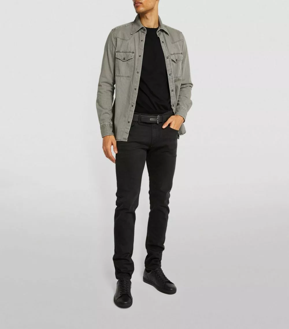 TOM FORD Cashmere-Silk Sweater 001 BLK SLD Jumpers 2 TOM FORD Cashmere-Silk Sweater 001 BLK SLD Jumpers - Image 2