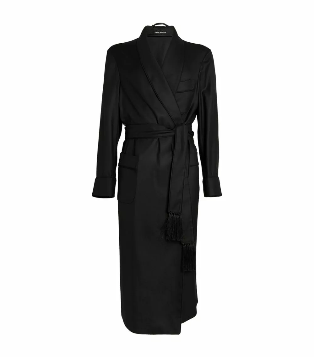 TOM FORD Cashmere Twill Robe 001 BLK SLD Dressing Gowns 1 TOM FORD Cashmere Twill Robe 001 BLK SLD Dressing Gowns