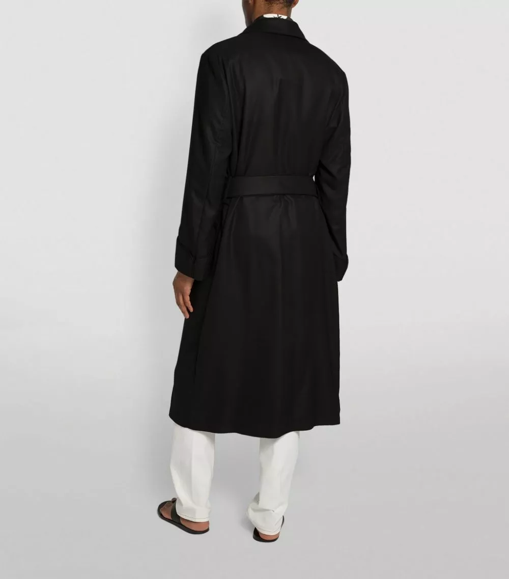 TOM FORD Cashmere Twill Robe 001 BLK SLD Dressing Gowns 4 TOM FORD Cashmere Twill Robe 001 BLK SLD Dressing Gowns - Image 4