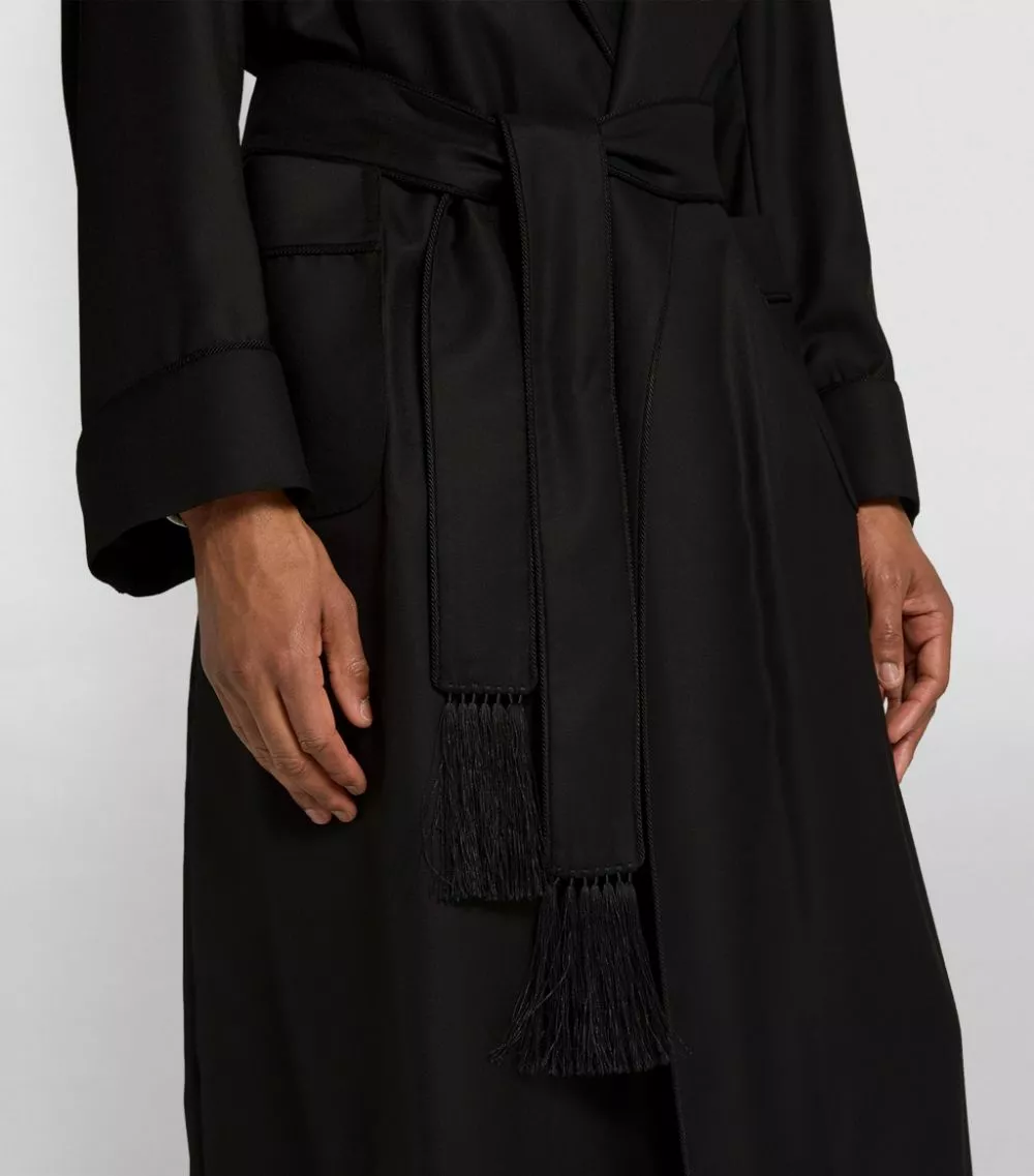 TOM FORD Cashmere Twill Robe 001 BLK SLD Dressing Gowns 6 TOM FORD Cashmere Twill Robe 001 BLK SLD Dressing Gowns - Image 6