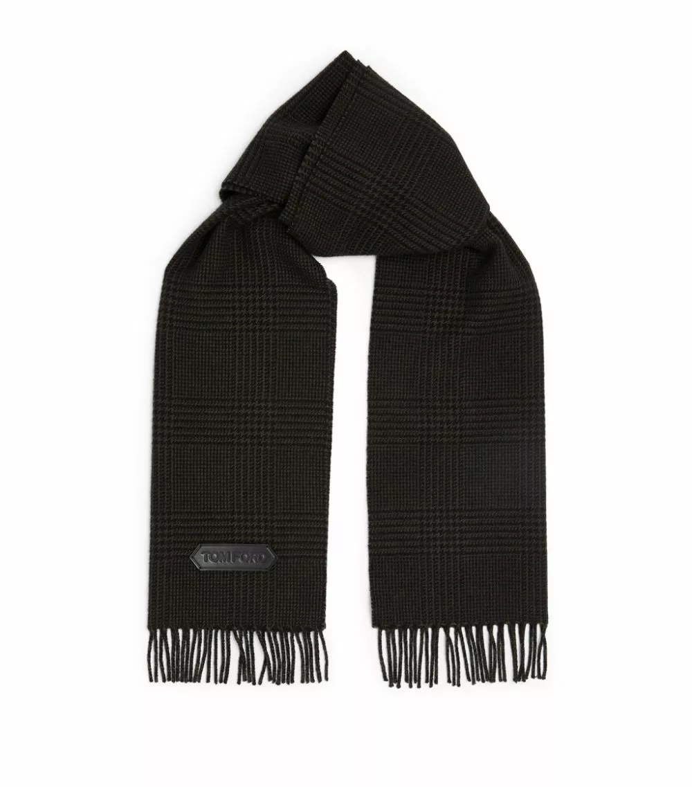 TOM FORD Cashmere-Wool Scarf 306 DK GRN CK Scarves 1 TOM FORD Cashmere-Wool Scarf 306 DK GRN CK Scarves