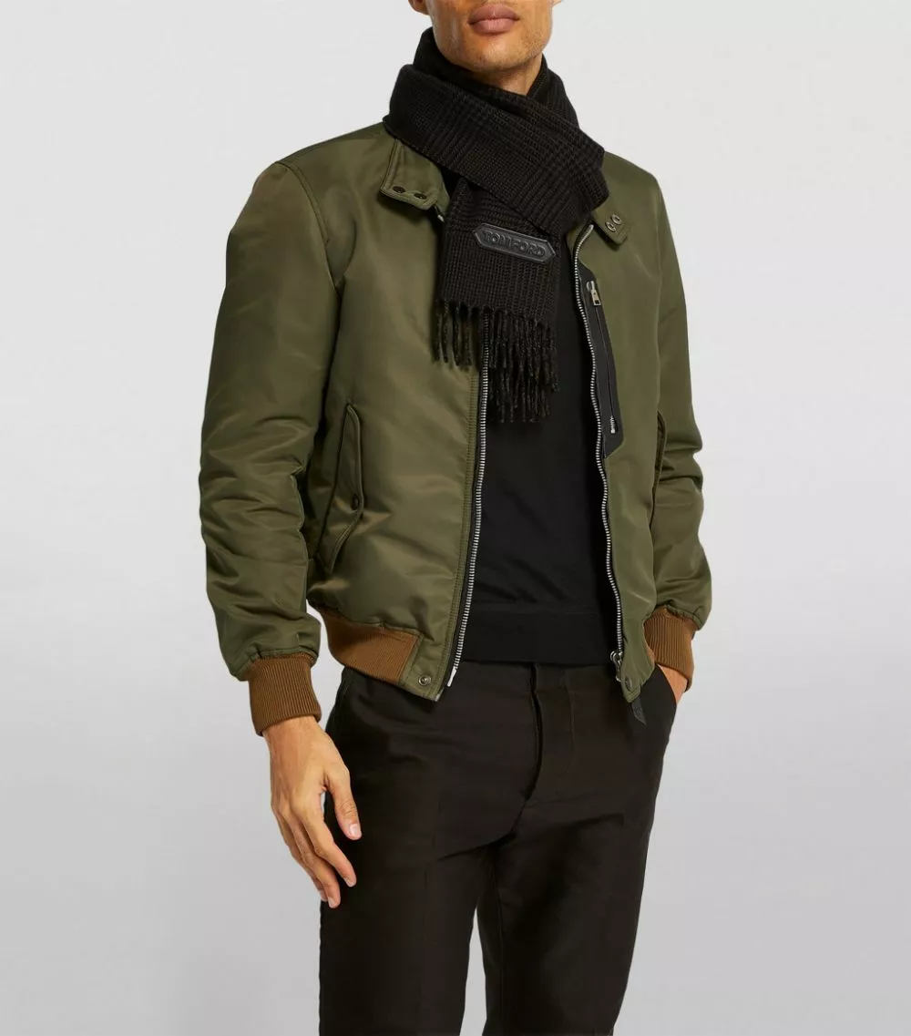 TOM FORD Cashmere-Wool Scarf 306 DK GRN CK Scarves 5 TOM FORD Cashmere-Wool Scarf 306 DK GRN CK Scarves - Image 5