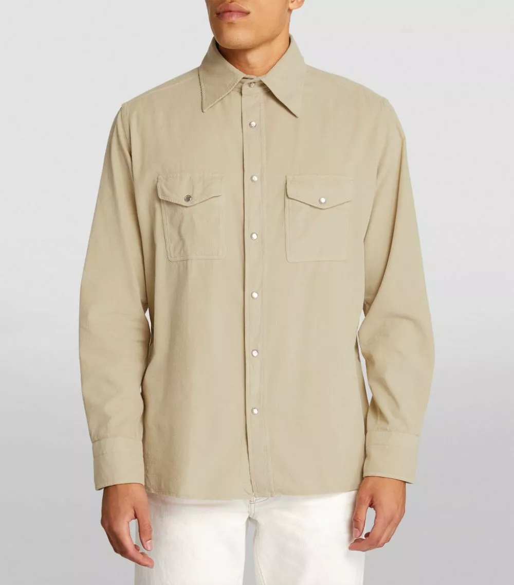 TOM FORD Corduroy Shirt 272 LT BGE SLD Casual Shirts 3 TOM FORD Corduroy Shirt 272 LT BGE SLD Casual Shirts - Image 3