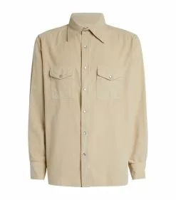 TOM FORD Corduroy Shirt 272 LT BGE SLD Casual Shirts
