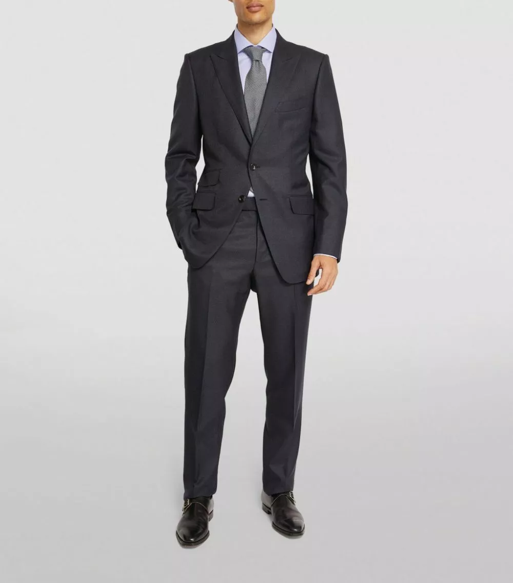 TOM FORD Cotton Check Slim-Fit Shirt 426 MD BLU CK Formal Shirts 2 TOM FORD Cotton Check Slim-Fit Shirt 426 MD BLU CK Formal Shirts - Image 2