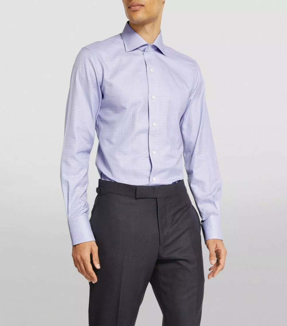 TOM FORD Cotton Check Slim-Fit Shirt 426 MD BLU CK Formal Shirts 3 TOM FORD Cotton Check Slim-Fit Shirt 426 MD BLU CK Formal Shirts - Image 3