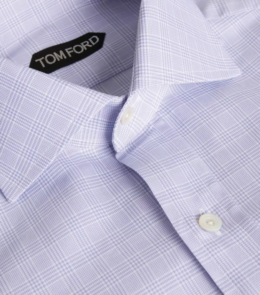 TOM FORD Cotton Check Slim-Fit Shirt 426 MD BLU CK Formal Shirts 5 TOM FORD Cotton Check Slim-Fit Shirt 426 MD BLU CK Formal Shirts - Image 5