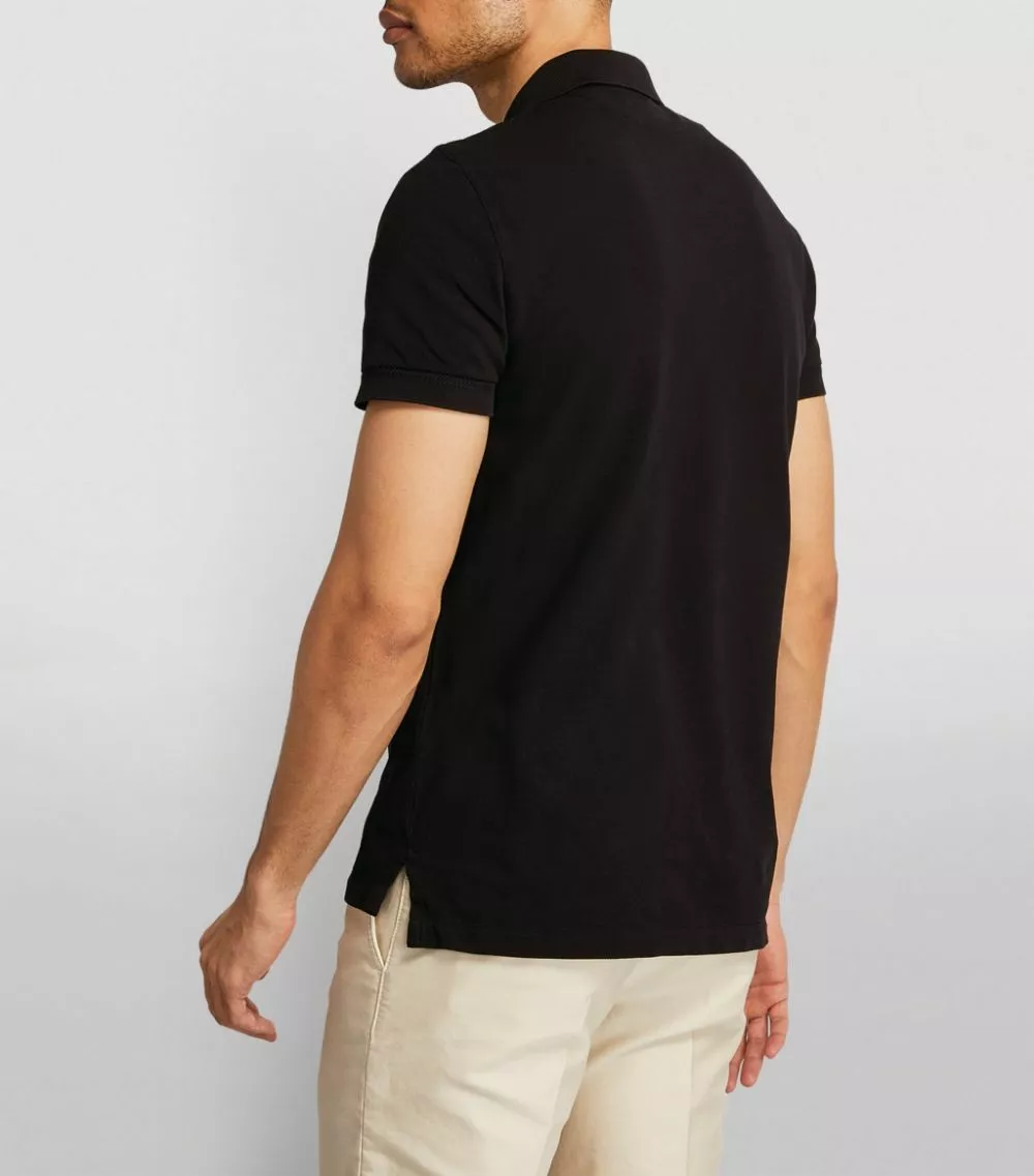TOM FORD Cotton Polo Shirt 001 BLK SLD Polo Shirts 4 TOM FORD Cotton Polo Shirt 001 BLK SLD Polo Shirts - Image 4