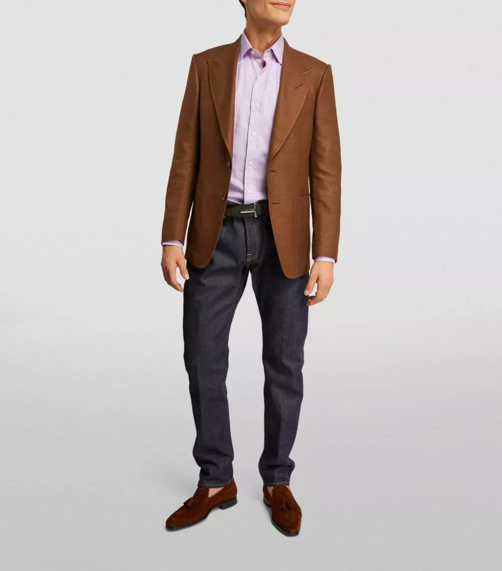 TOM FORD Cotton Shirt 676 BR PNK CK Formal Shirts 2 TOM FORD Cotton Shirt 676 BR PNK CK Formal Shirts - Image 2