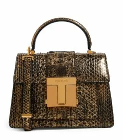 TOM FORD Croc-Embossed Leather 001 Top-Handle Bag U2006 Top Handle Bags