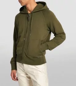 TOM FORD Garment-Dyed Hoodie 312 MD GRN SLD Hoodies -TOM FORD Shop tom ford garment dyed hoodie 16999155 33866727 1000