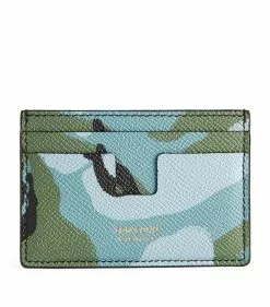 TOM FORD Leather Camouflage Card Holder C5919 BLUE CAMO/BLK Cardholders