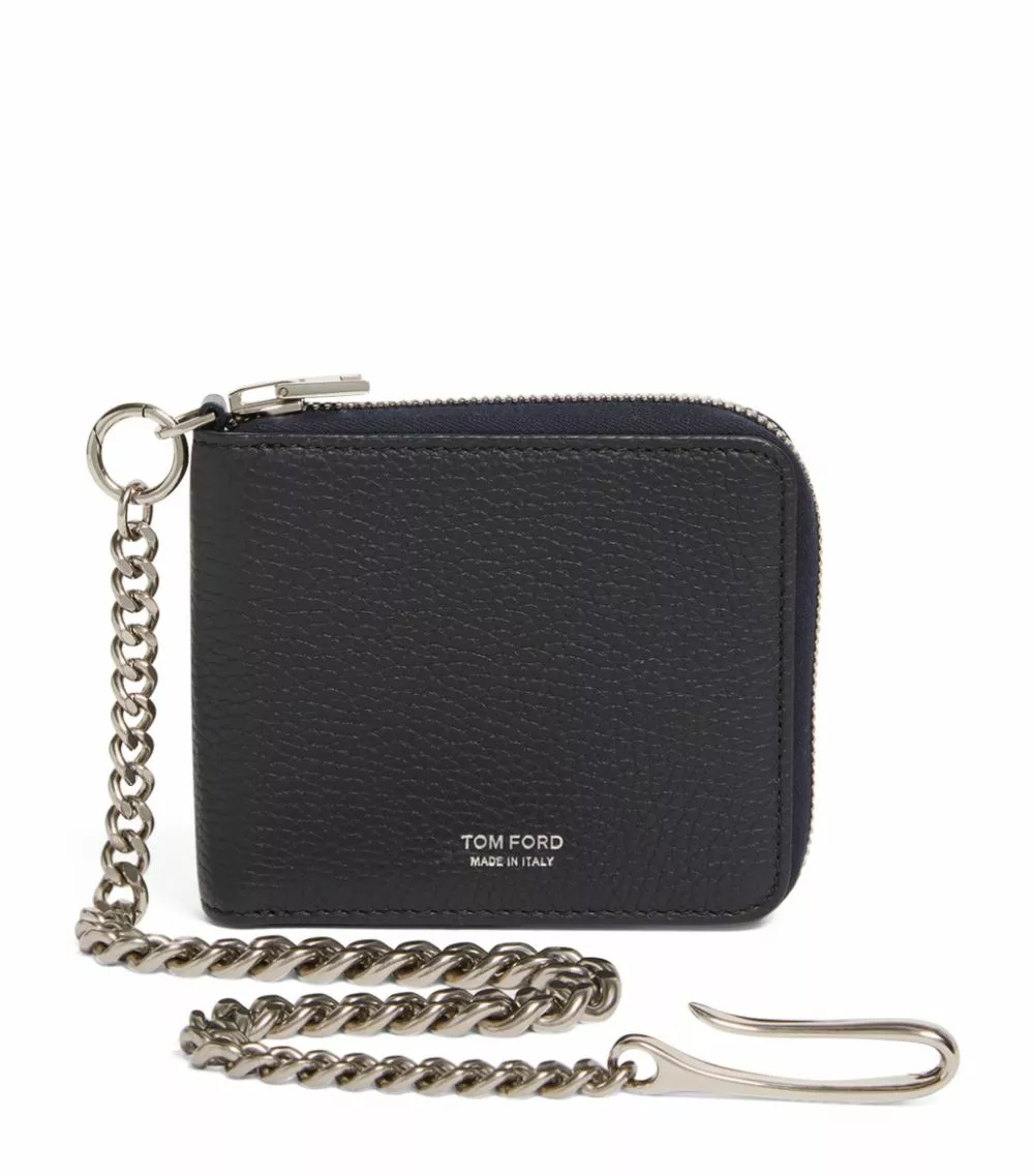 TOM FORD Leather Chain Wallet DNVNAVY Wallets 1 TOM FORD Leather Chain Wallet DNVNAVY Wallets