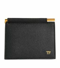TOM FORD Leather Money Clip Wallet U9000 BLACK Wallets