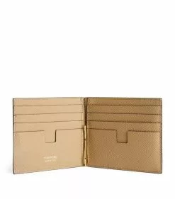 TOM FORD Leather Money Clip Wallet U7099 DARK SAND Wallets -TOM FORD Shop tom ford leather money clip wallet 17511928 36782568 1000