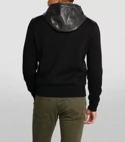 TOM FORD Leather-Panelled Jacket 001 BLK SLD Leather Jackets 9 TOM FORD Leather-Panelled Jacket 001 BLK SLD Leather Jackets -TOM FORD Shop tom ford leather panelled jacket 17202085 34800696 1000