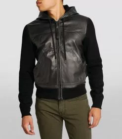 TOM FORD Leather-Panelled Jacket 001 BLK SLD Leather Jackets 8 TOM FORD Leather-Panelled Jacket 001 BLK SLD Leather Jackets -TOM FORD Shop tom ford leather panelled jacket 17202085 34801727 1000