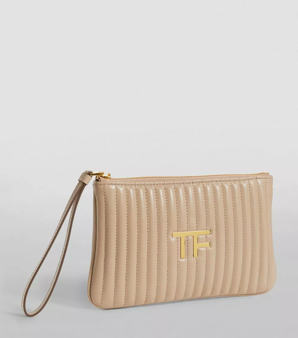 TOM FORD Leather Quilted Wrist Pouch U8006 Pouches 3 TOM FORD Leather Quilted Wrist Pouch U8006 Pouches - Image 3