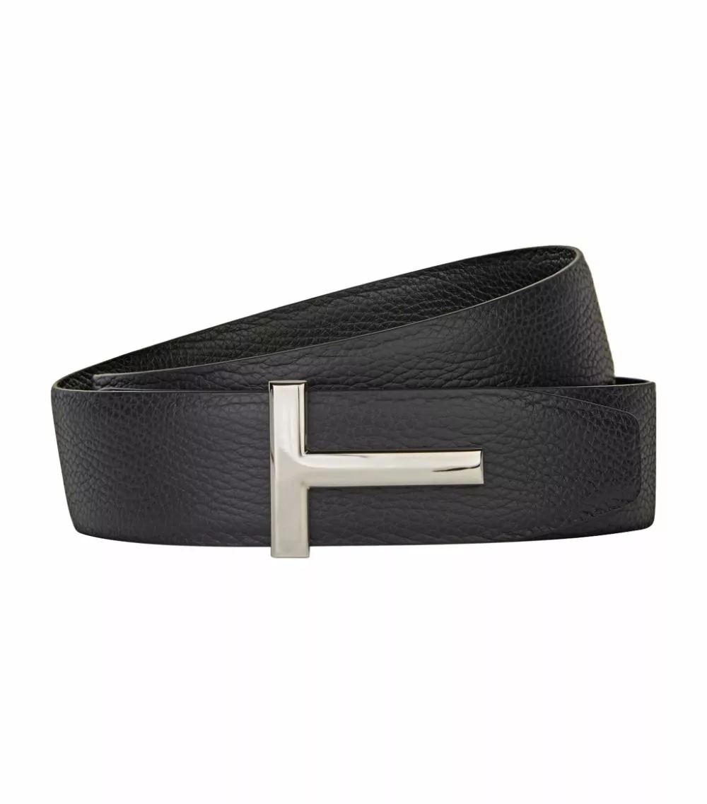 TOM FORD Leather Reversible Belt C5901 NVYBLK Belts 1 TOM FORD Leather Reversible Belt C5901 NVYBLK Belts