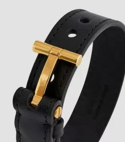 TOM FORD Leather T Bracelet BLG BLACK Jewellery -TOM FORD Shop tom ford leather t bracelet 15155754 29210498 1000