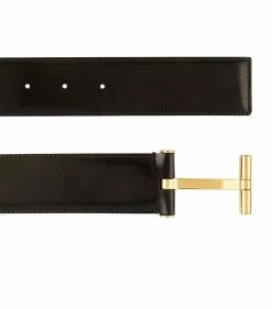 TOM FORD Leather T Clasp Belt BLK BLK Belts 7 TOM FORD Leather T Clasp Belt BLK BLK Belts -TOM FORD Shop tom ford leather t clasp belt 14999738 27083809 1000
