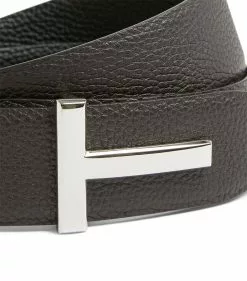 TOM FORD Leather T-Clasp Belt C7906 BLK BRW Belts -TOM FORD Shop tom ford leather t clasp belt 16648491 32828351 1000