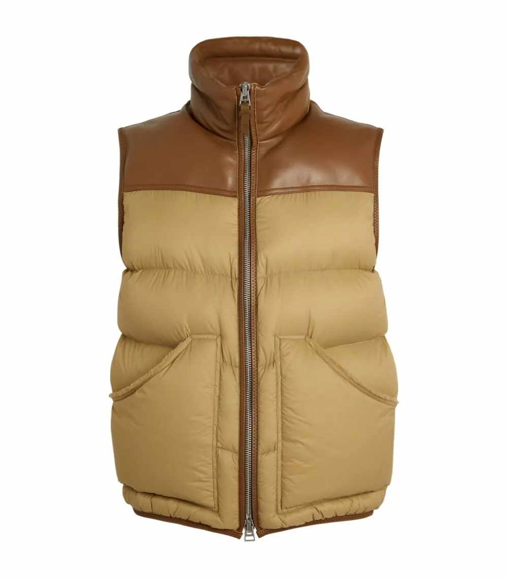 TOM FORD Lightweight Quilted Gilet 272 LT BGE SLD Gilets 1 TOM FORD Lightweight Quilted Gilet 272 LT BGE SLD Gilets