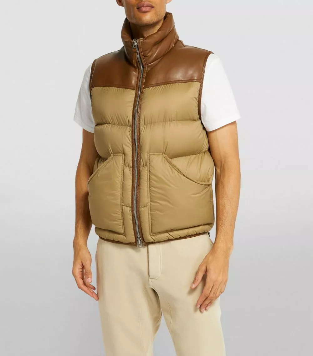 TOM FORD Lightweight Quilted Gilet 272 LT BGE SLD Gilets 3 TOM FORD Lightweight Quilted Gilet 272 LT BGE SLD Gilets - Image 3
