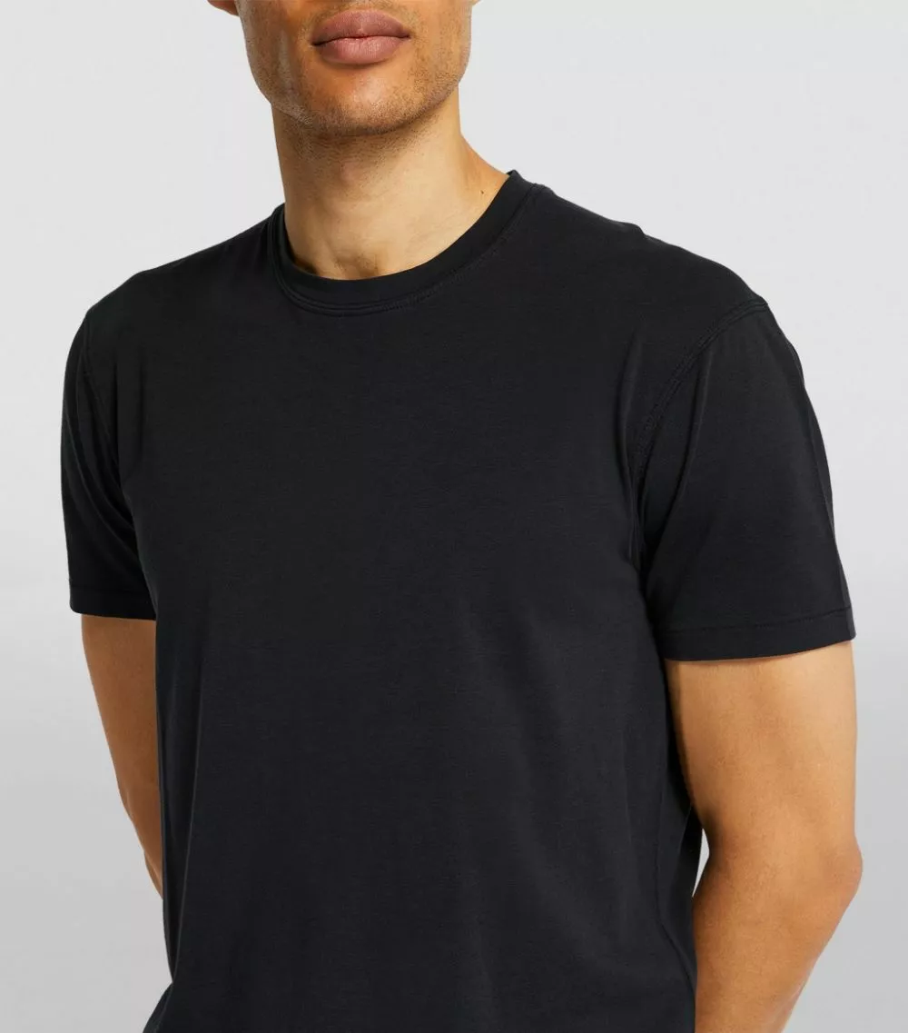 TOM FORD Lyocell-Cotton T-Shirt 001 BLK SLD Plain T-Shirts 6 TOM FORD Lyocell-Cotton T-Shirt 001 BLK SLD Plain T-Shirts - Image 6