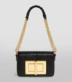 TOM FORD Medium Python Natalia Shoulder Bag BLK Top Handle Bags -TOM FORD Shop tom ford medium python natalia shoulder bag 16454838 31890611 1000