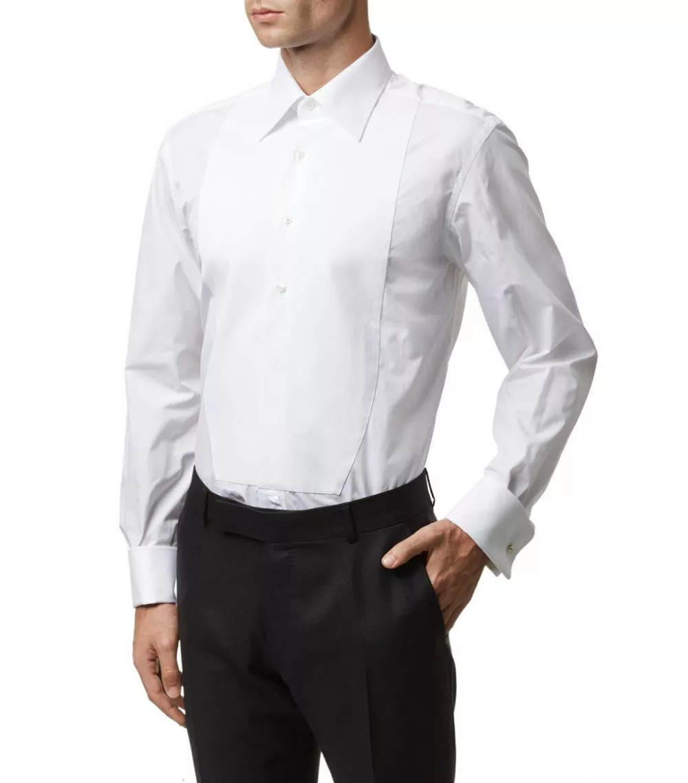 TOM FORD Piqué Cocktail Shirt WHITE Formal Shirts 5 TOM FORD Piqué Cocktail Shirt WHITE Formal Shirts - Image 5
