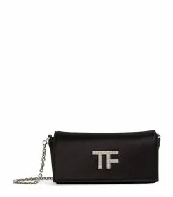 TOM FORD Satin Crystal-Logo Clutch Bag u9000 Clutch Bags