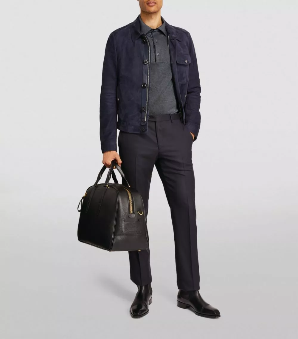 TOM FORD Silk-Cashmere Polo Shirt 402 DK BLU SLD Polo Shirts 2 TOM FORD Silk-Cashmere Polo Shirt 402 DK BLU SLD Polo Shirts - Image 2