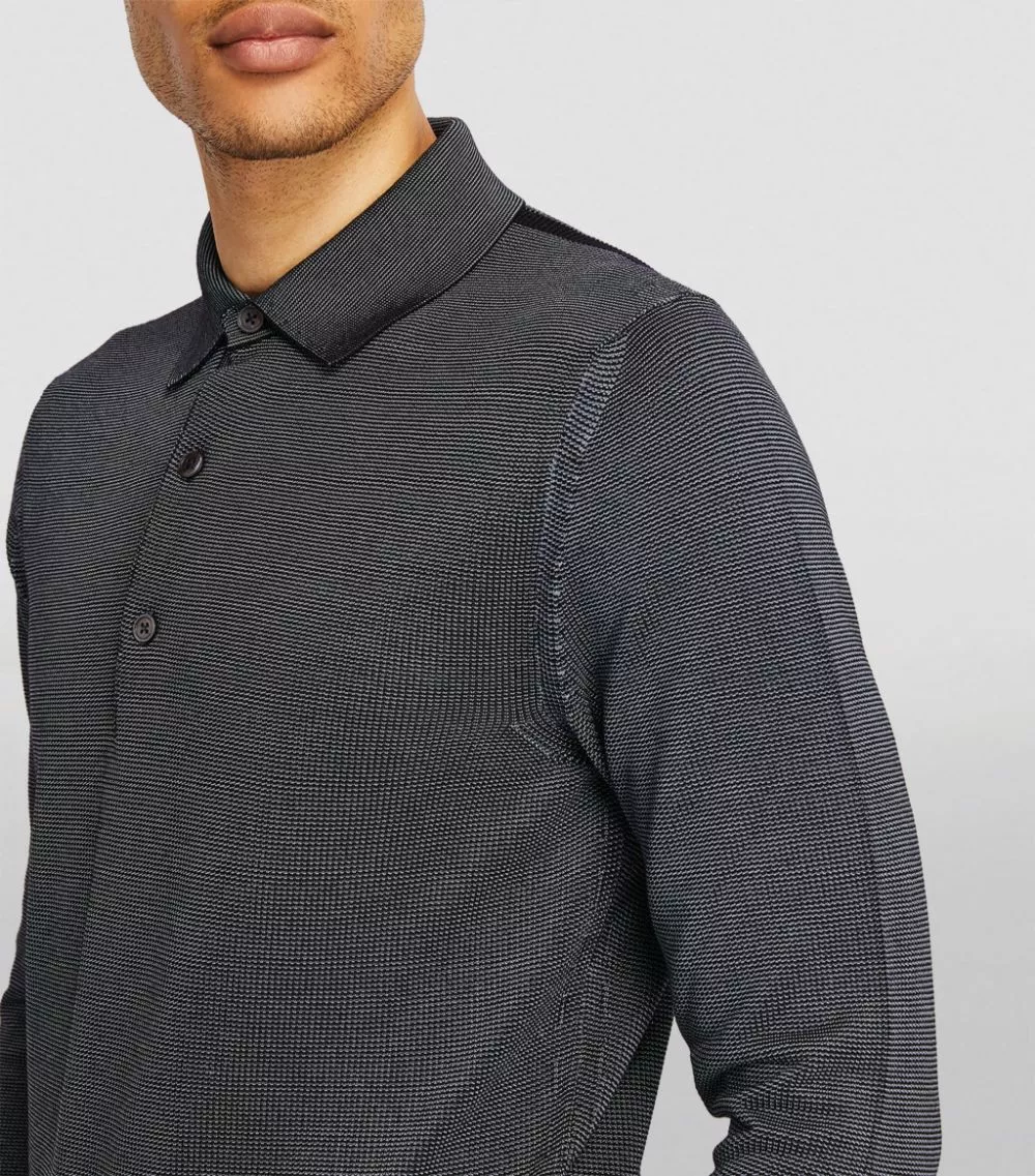 TOM FORD Silk-Cashmere Polo Shirt 402 DK BLU SLD Polo Shirts 6 TOM FORD Silk-Cashmere Polo Shirt 402 DK BLU SLD Polo Shirts - Image 6