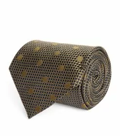 TOM FORD Silk Polka-Dot Tie 268 MD BGE FAN Neckties