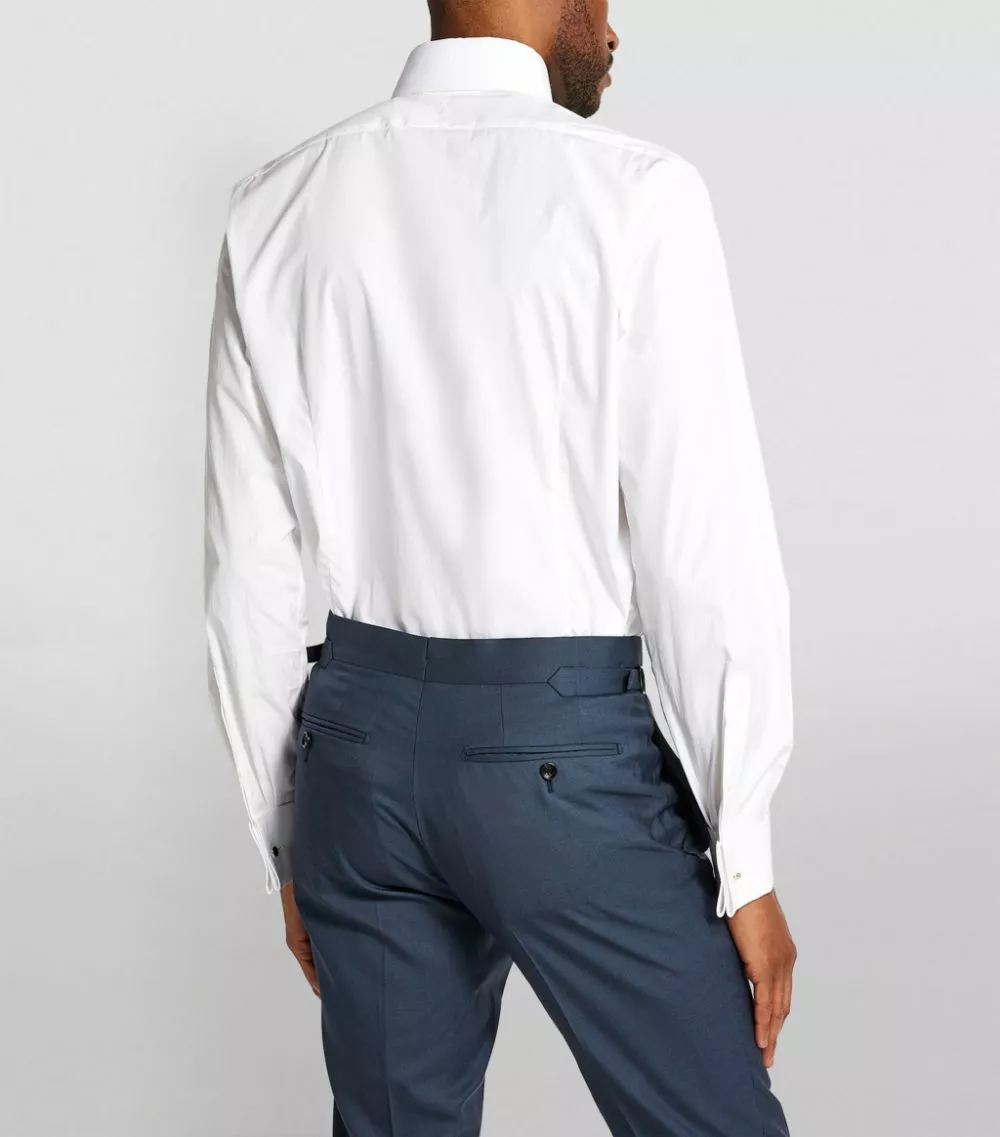 TOM FORD Slim-Fit French Cuff Shirt 100 WHT SLD Formal Shirts 7 TOM FORD Slim-Fit French Cuff Shirt 100 WHT SLD Formal Shirts - Image 7
