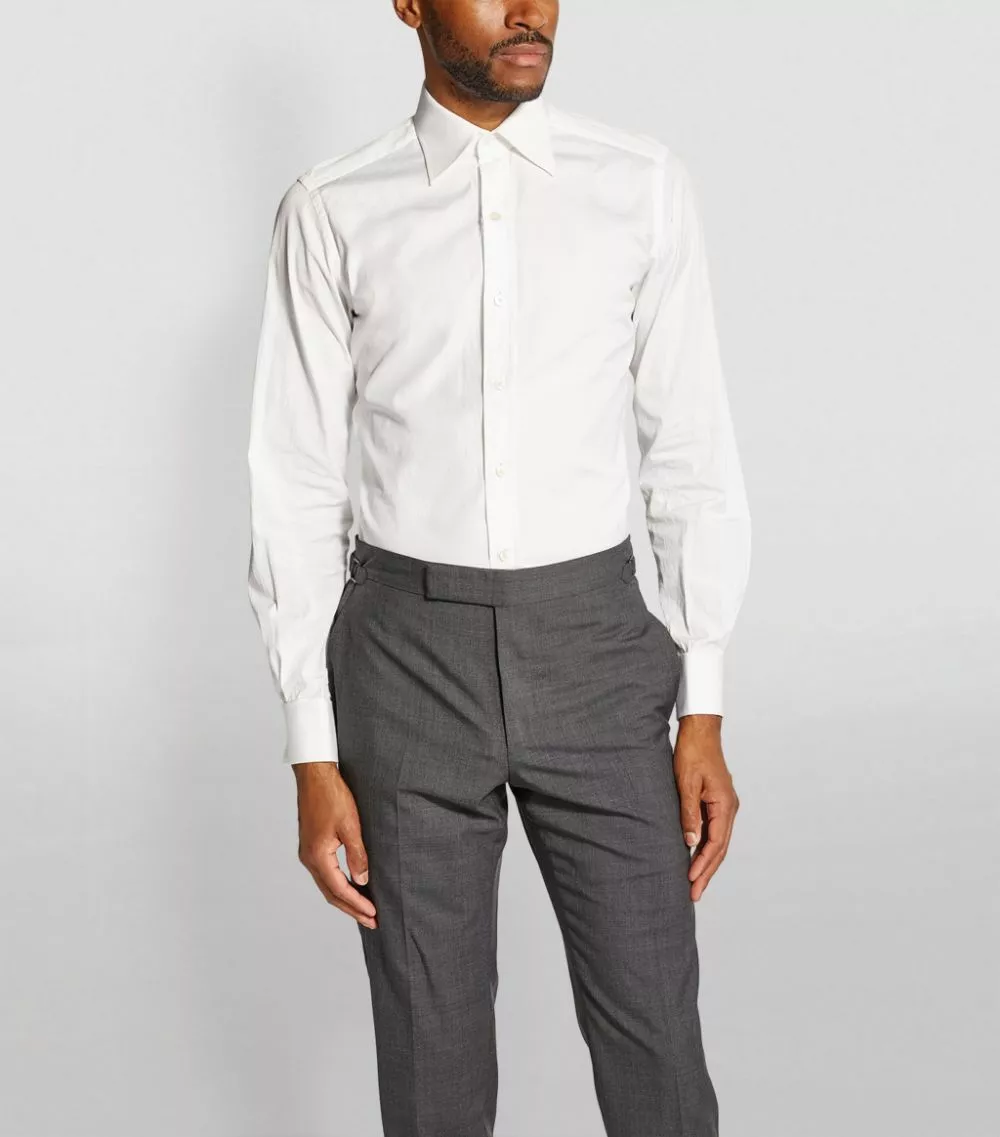 TOM FORD Slim Formal Shirt 100 WHT Formal Shirts 3 TOM FORD Slim Formal Shirt 100 WHT Formal Shirts - Image 3