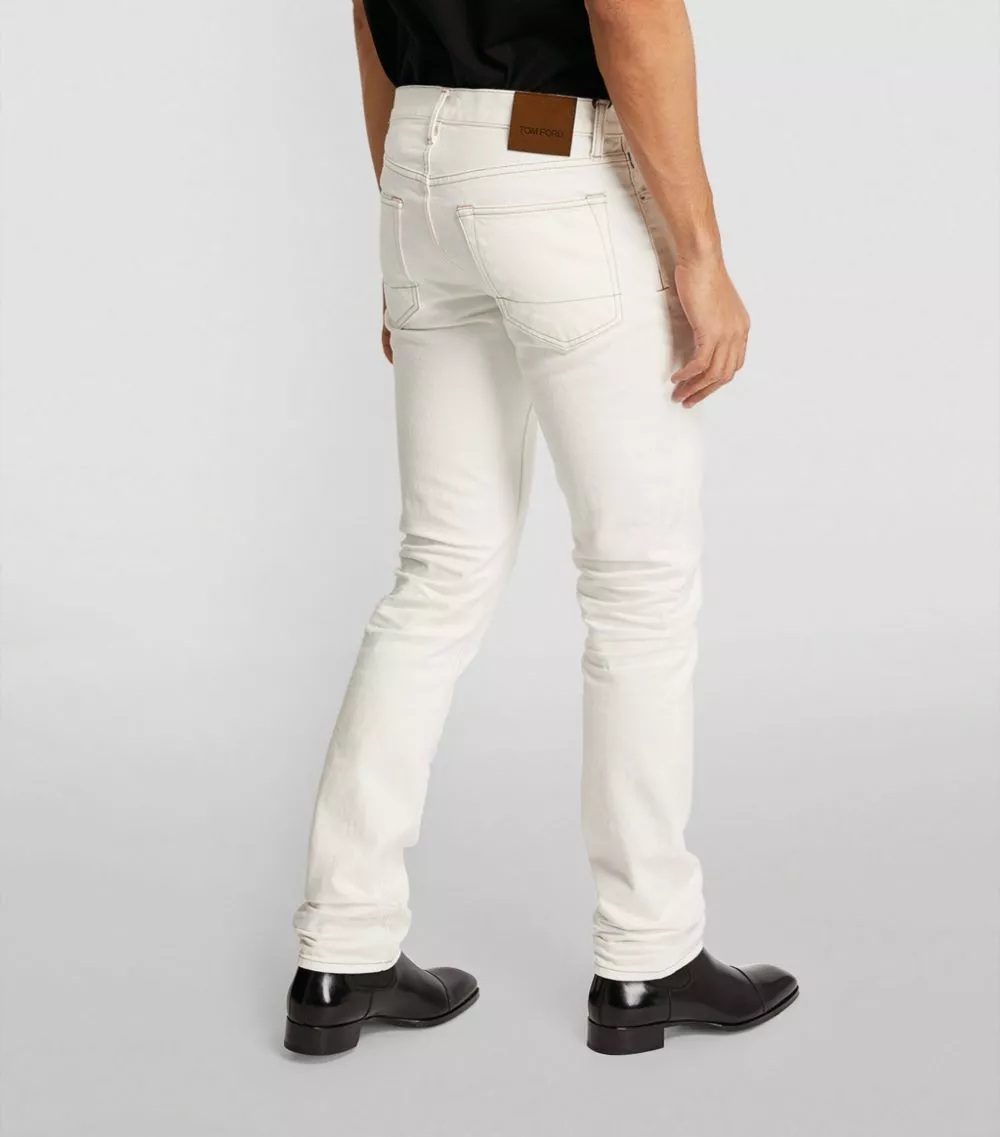 TOM FORD Slim Jeans 100 WHT SLD Straight Jeans 4 TOM FORD Slim Jeans 100 WHT SLD Straight Jeans - Image 4