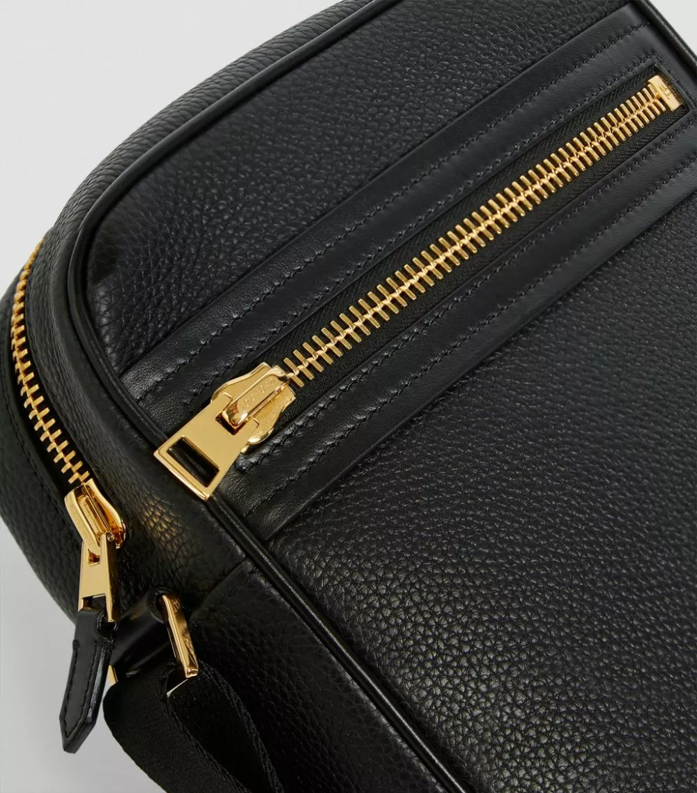 TOM FORD Small Leather Messenger Bag BLK BLK Messenger Bags 10 TOM FORD Small Leather Messenger Bag BLK BLK Messenger Bags - Image 10