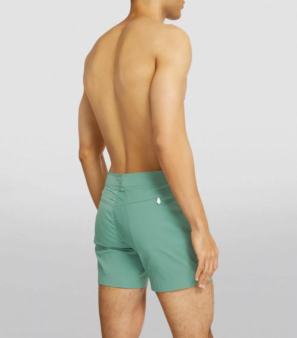 TOM FORD Technical Swim Shorts with Buckle 332 LT GRN SLD Swimwear 3 TOM FORD Technical Swim Shorts with Buckle 332 LT GRN SLD Swimwear - Image 3