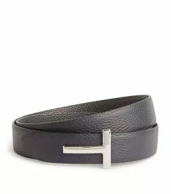 TOM FORD TF BELT TBAR LTHR RVRSBL C5901NAVYBLK Belts