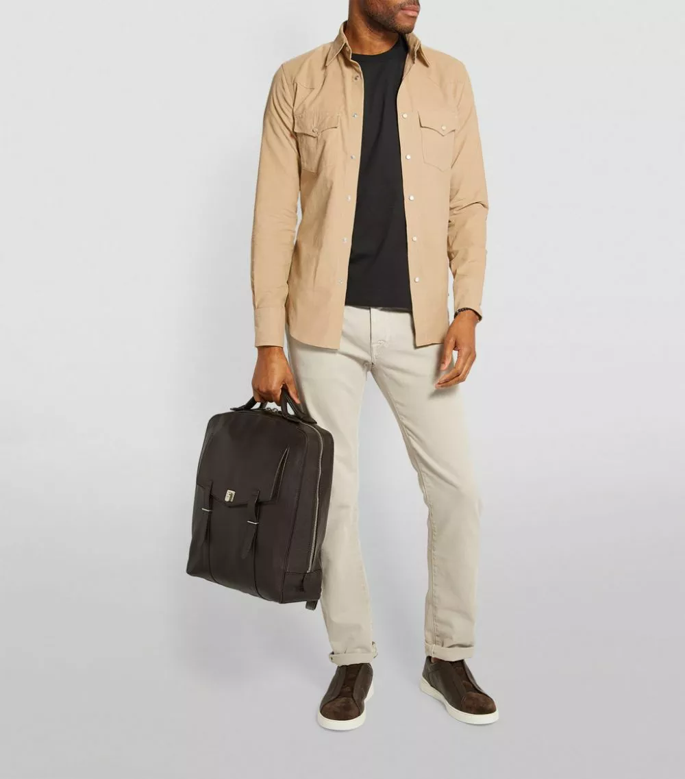 TOM FORD TF CSHIRT LIGHT CORD WESTERN SNAP BTTNS 9FT878 BEIGE Casual Shirts 2 TOM FORD TF CSHIRT LIGHT CORD WESTERN SNAP BTTNS 9FT878 BEIGE Casual Shirts - Image 2