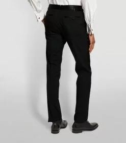 TOM FORD TF FTRS SHELTON SATIN 001 BLK Tailored Trousers 9 TOM FORD TF FTRS SHELTON SATIN 001 BLK Tailored Trousers -TOM FORD Shop tom ford tf ftrs shelton satin 15131630 36714196 1000