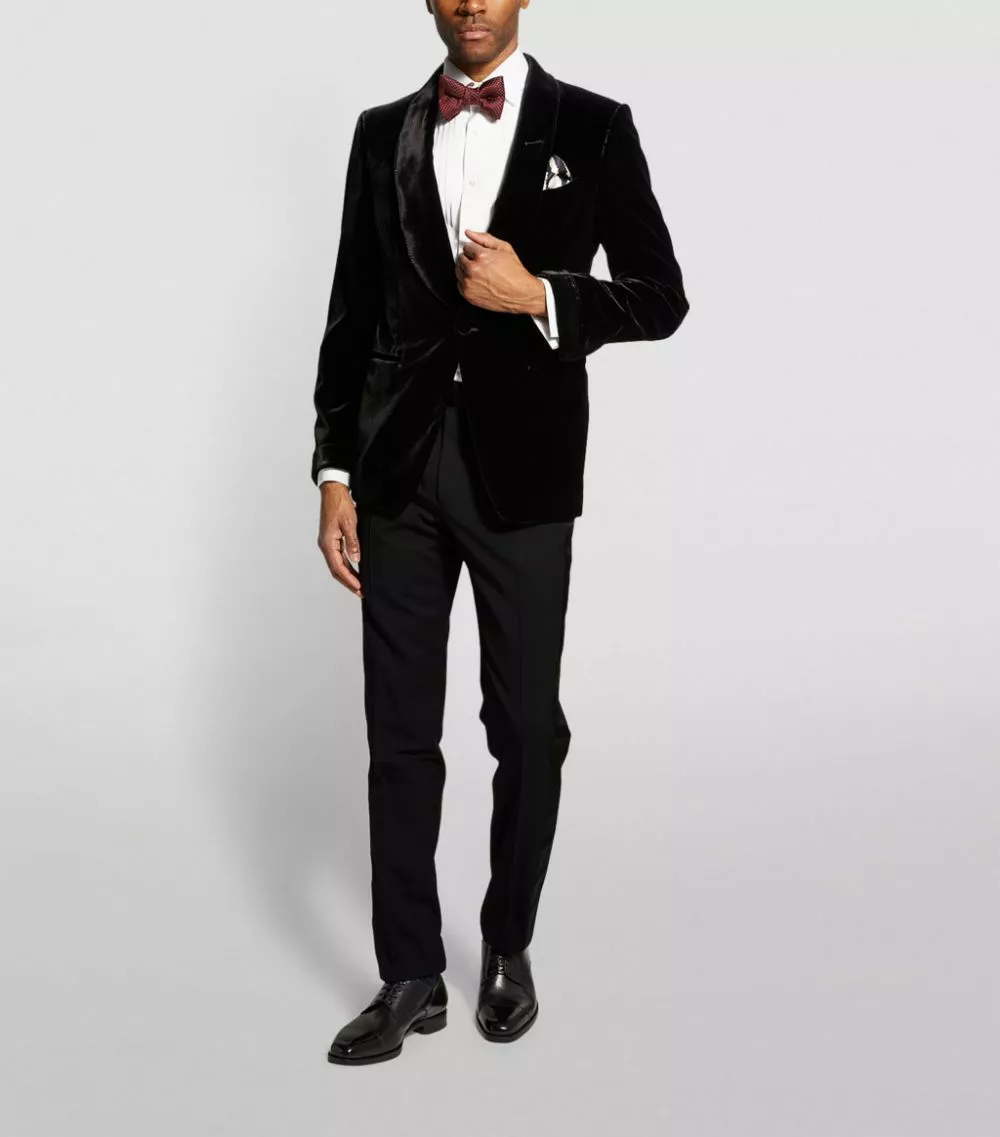 TOM FORD TF FTRS SHELTON SATIN 001 BLK Tailored Trousers 2 TOM FORD TF FTRS SHELTON SATIN 001 BLK Tailored Trousers - Image 2