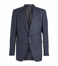 TOM FORD TF JACKETT DAY HOPSACK 916R65 MID BLUE Blazers